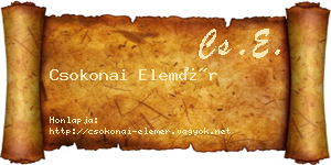 Csokonai Elemér névjegykártya