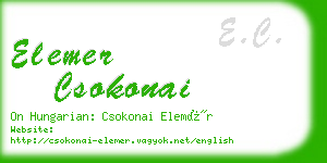 elemer csokonai business card